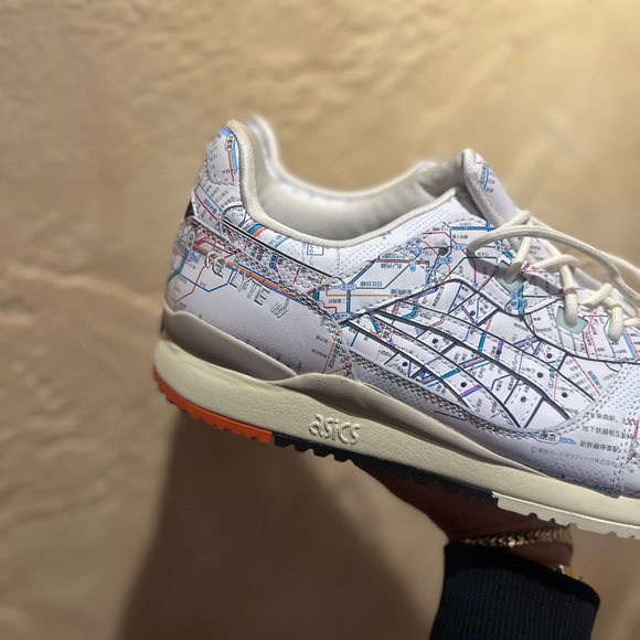 ASICS GEL-Lyte III OG atmos Tokyo Subway sneaker shoes color white Mens 10.5 New - Picture 4 of 7